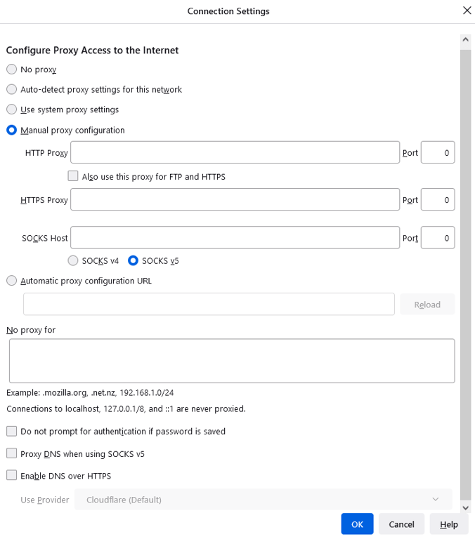 cara setting proxy di firefox