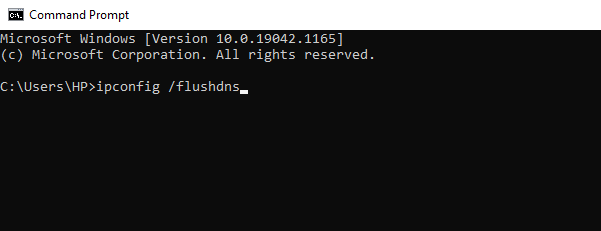 flush dns command prompt