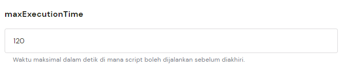 maxexecutiontime