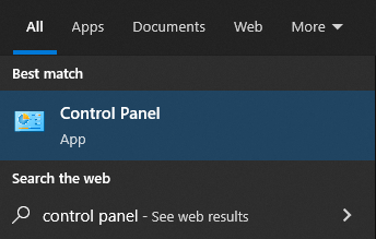control panel windows