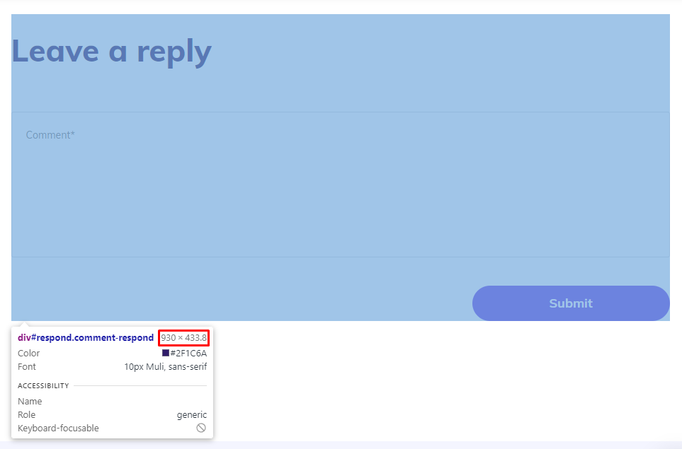 inspeksi ukuran elemen