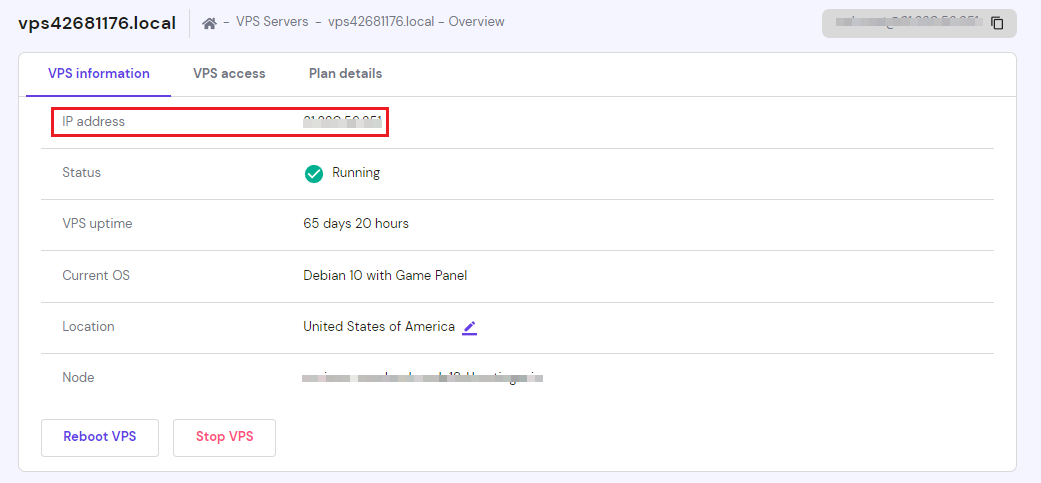 alamat ip vps di hostinger