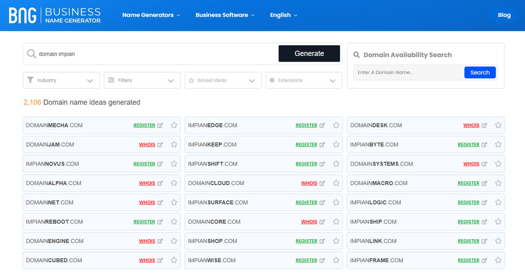 hasil business name generator