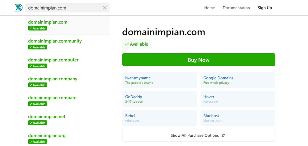 hasil domainr