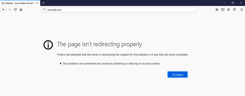 error halaman di firefox