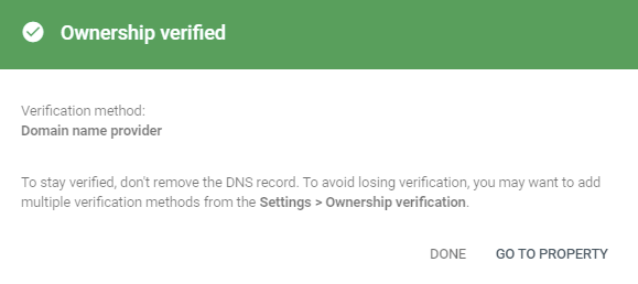 kepemilikan terverifikasi google search console