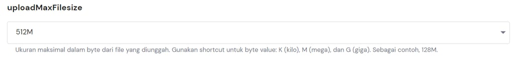 ukuran maksimum upload file