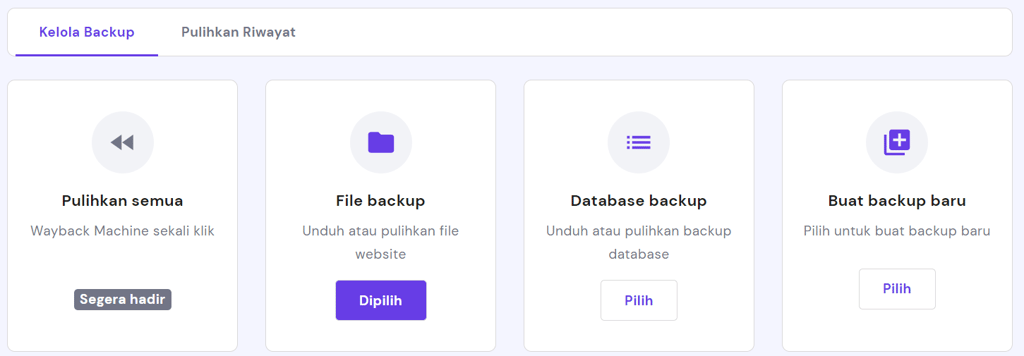 kelola backup