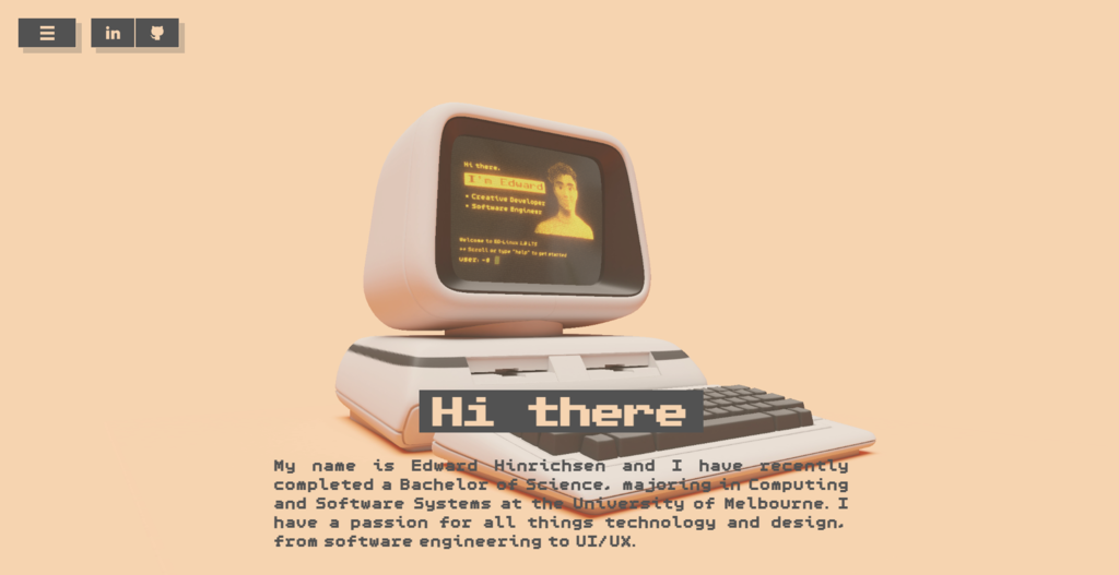 contoh Portofolio desainer UI/UX Edward Hinrichsen