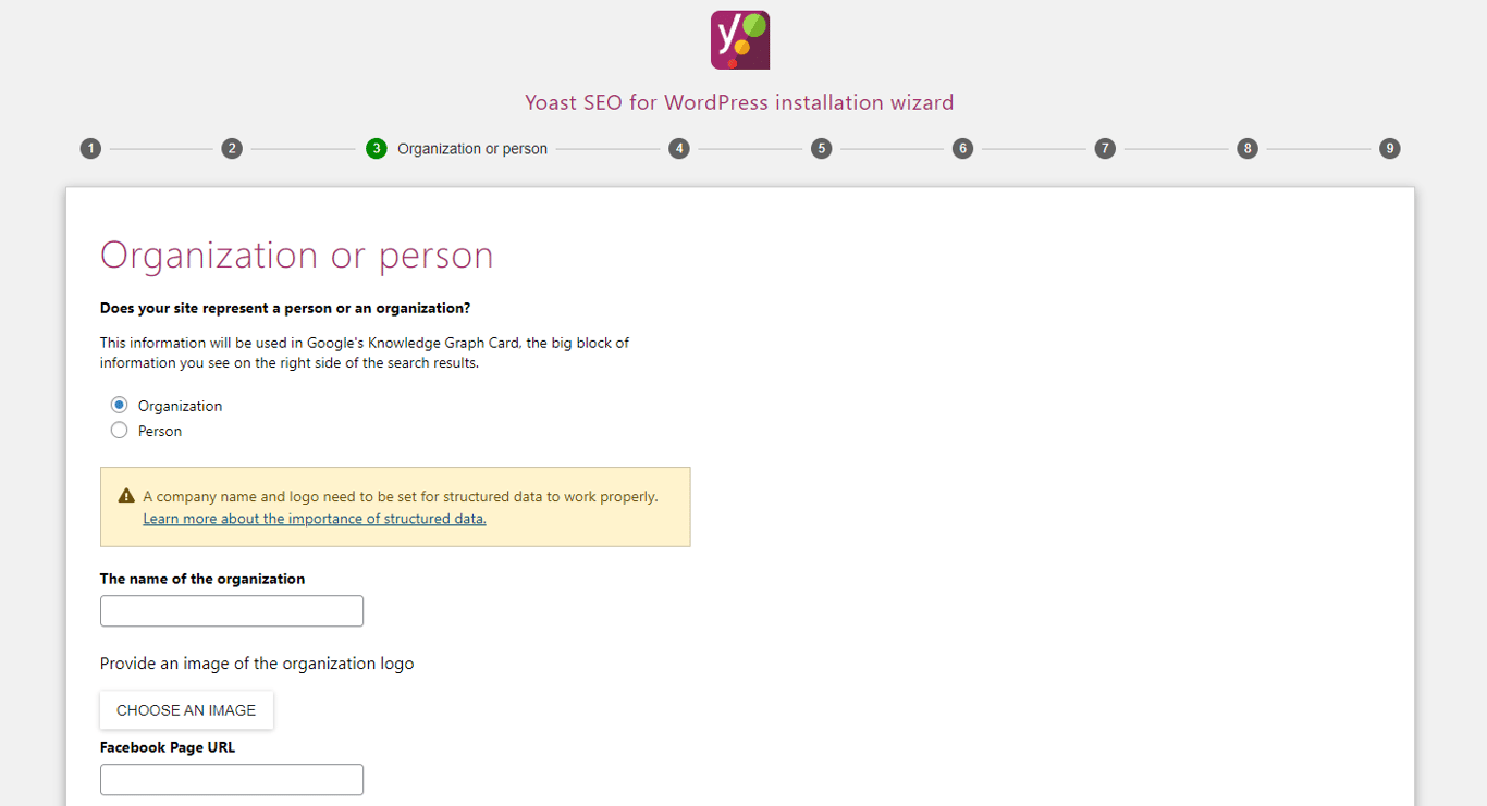 Organization pada Yoast