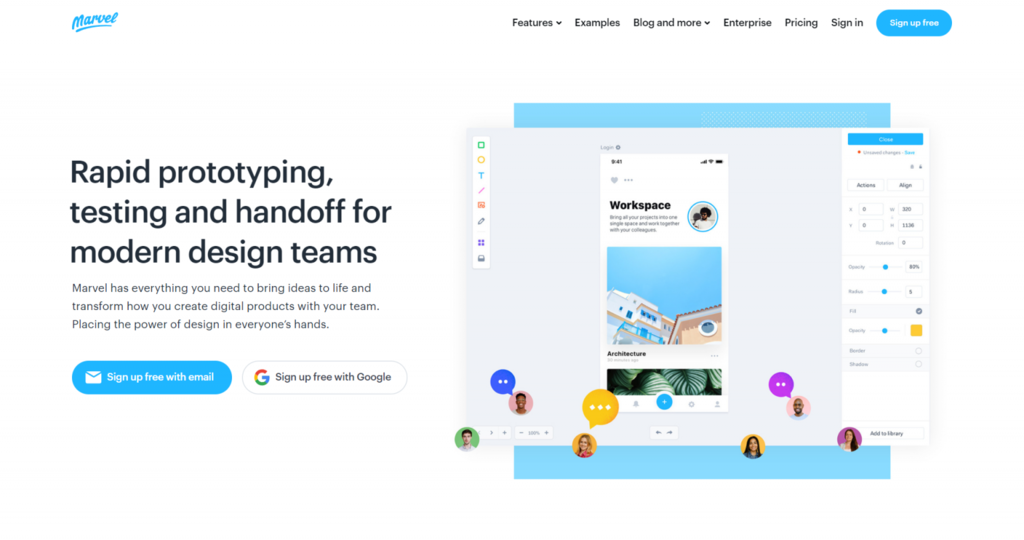 halaman beranda Marvel