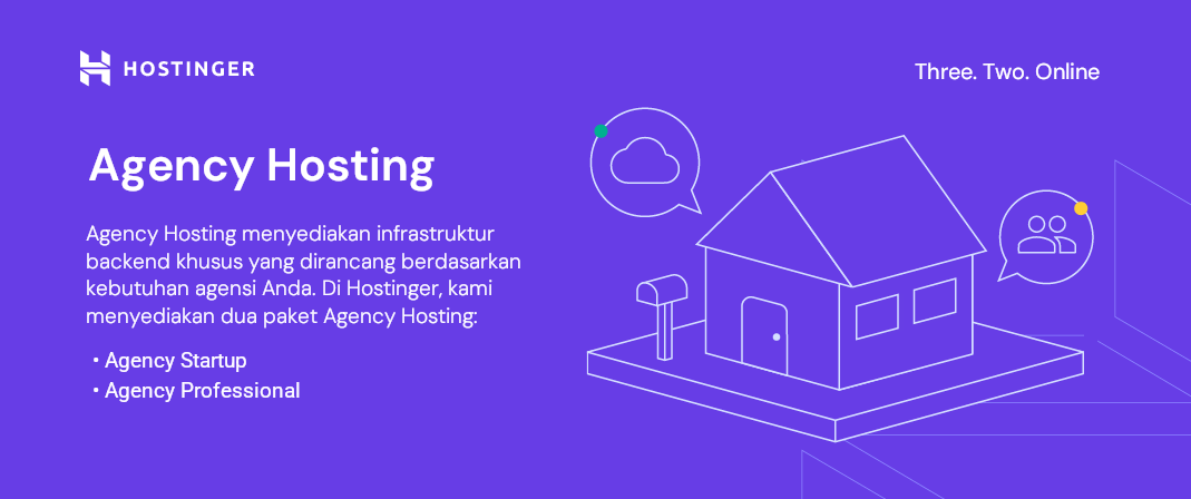 infografis yang menjelaskan spesifikasi paket agency hosting