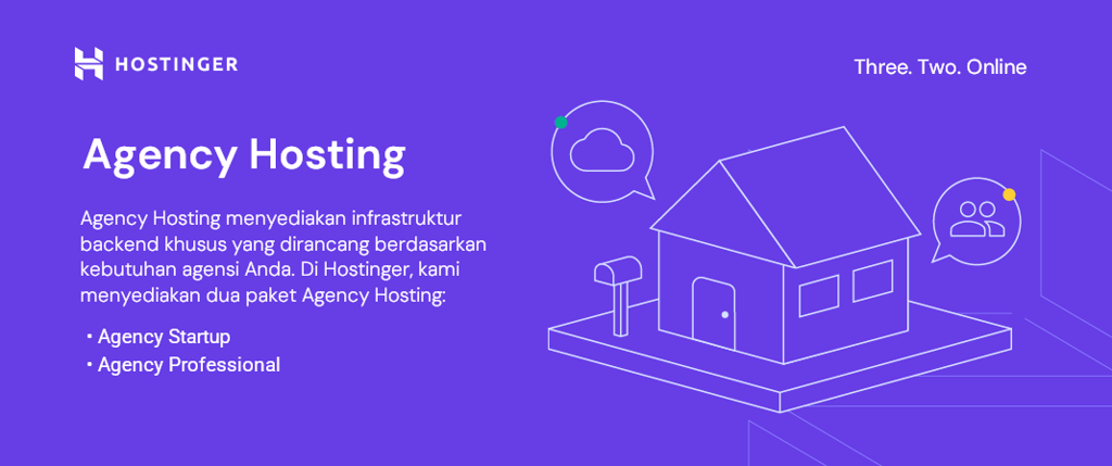 infografis yang menjelaskan spesifikasi paket agency hosting