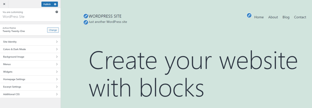 wordpress customizer