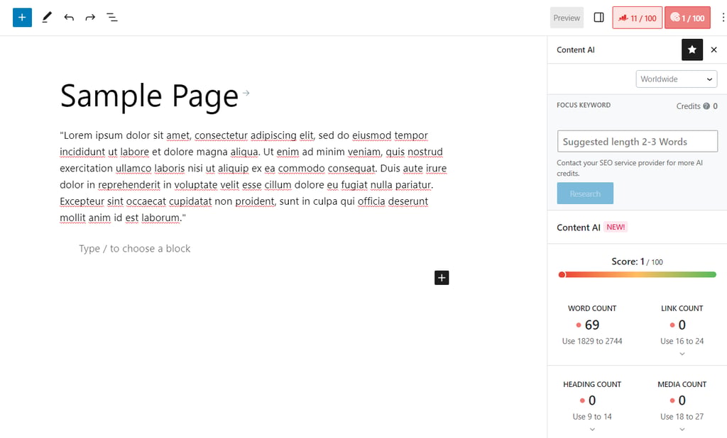 content ai di rank math seo
