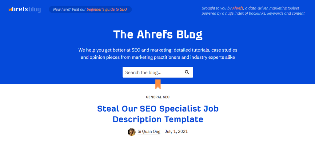 halaman landing ahrefs