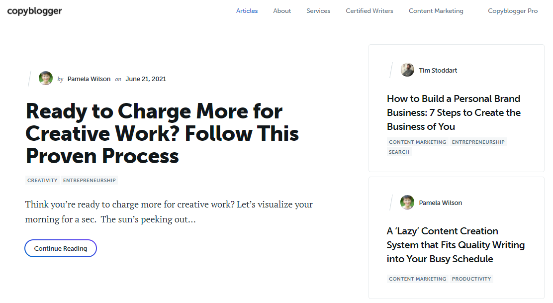homepage copyblogger