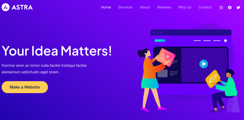 contoh landing page website agensi desain web
