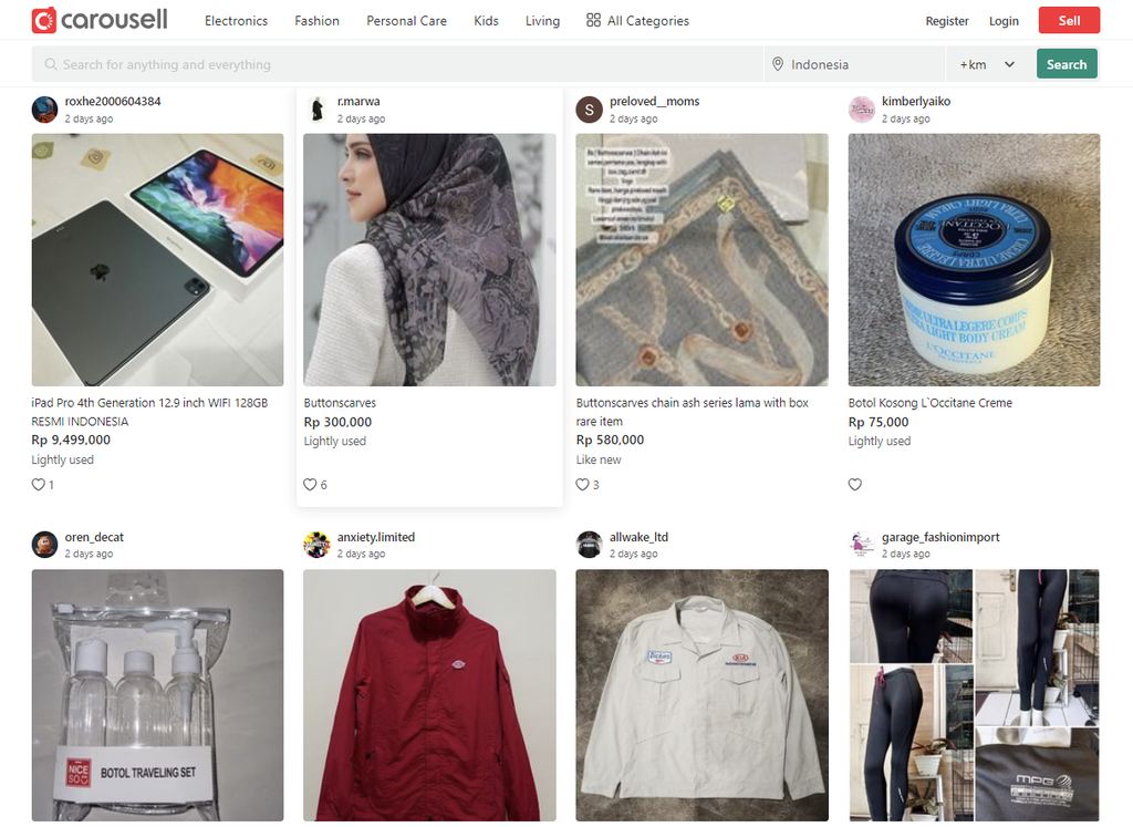 baju second di carousell