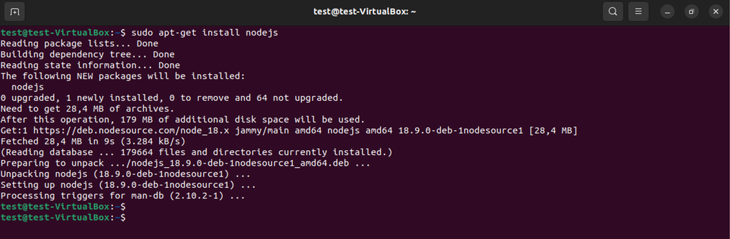 install node js dari nodesource