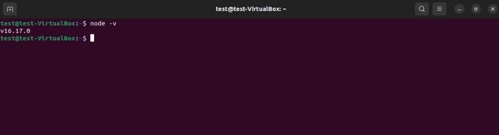 mengecek versi Node.js yang saat ini terinstal