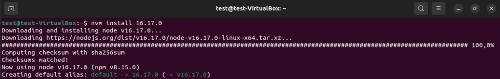 menginstal node.js versi tertentu menggunakan NVM
