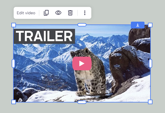 elemen video di website builder hostinger