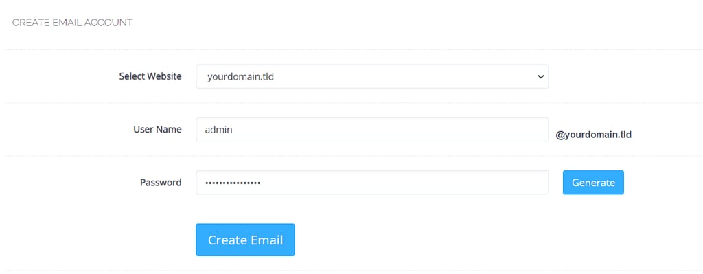 membuat akun email baru di CyberPanel