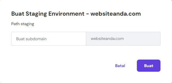 membuat subdomain untuk staging wordpress di hpanel