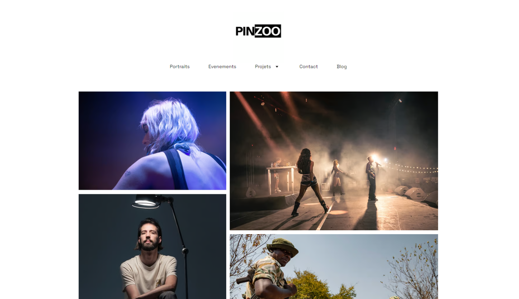 tampilan homepage website pinzoo