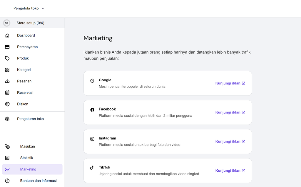 tampilan fitur marketing website builder hostinger
