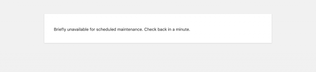 briefly unavailable for scheduled maintenance wordpress