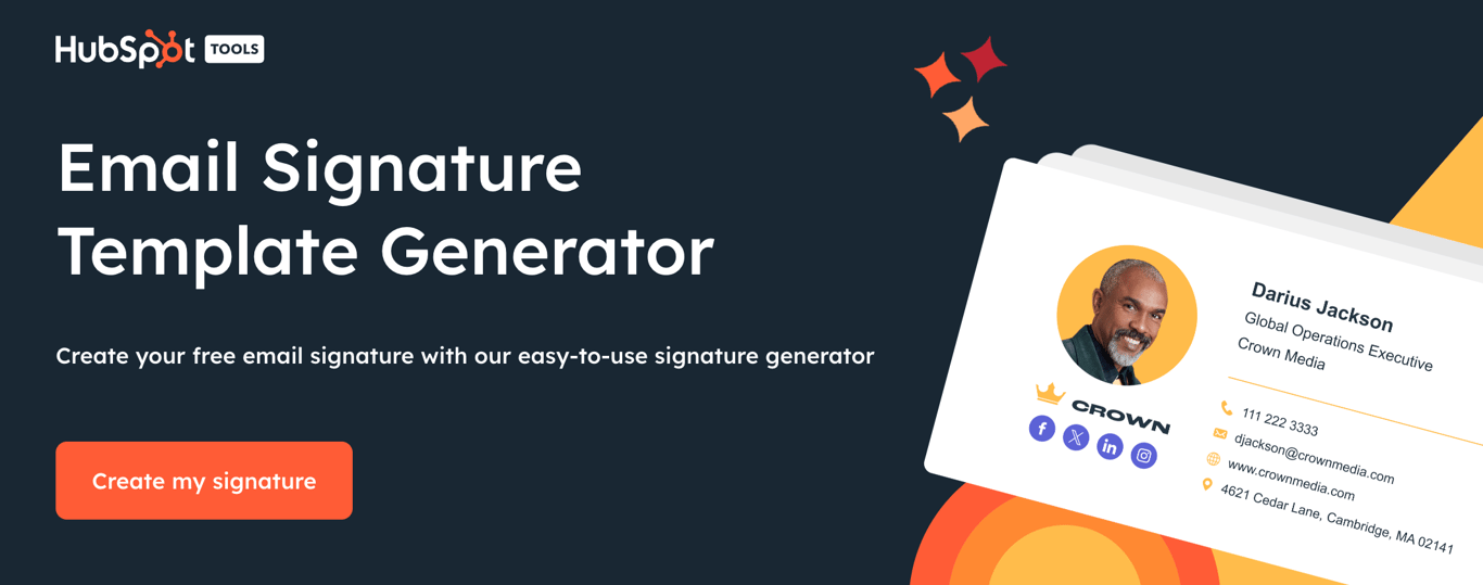 landing page hubspot signature generator