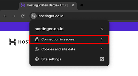 tampilan ikon gembok di chrome menandakan website aman