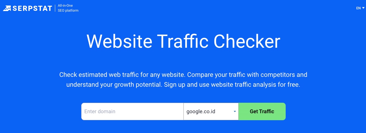 tampilan halaman serpstat