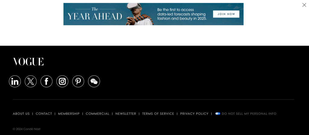 tampilan sub-footer vogue business