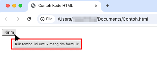 tampilan tooltip yang muncul saat kursor diarahkan ke tombol kirim