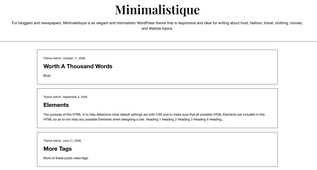 tema minimalistique