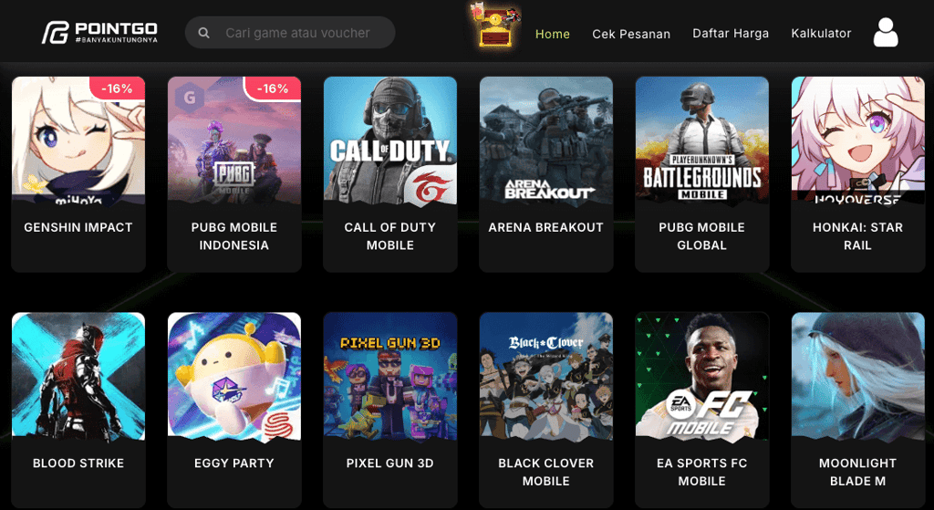 website pointgo penyedia top-up dan voucher game