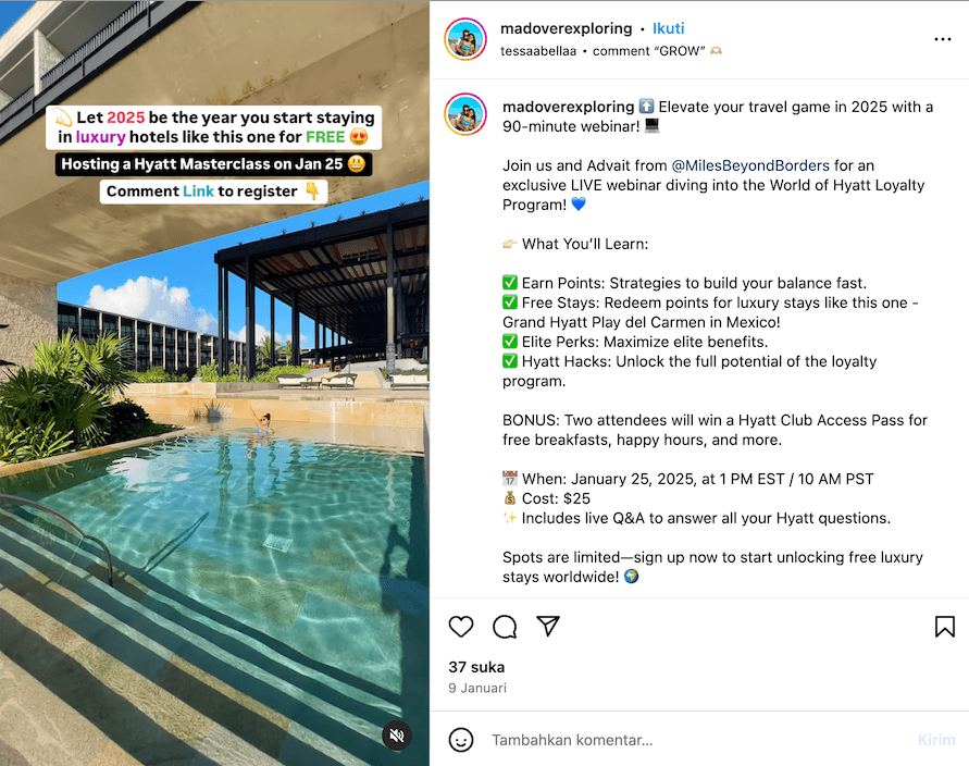 akun mad over exploring menghasilkan uang dari instagram dengan affiliate marketing