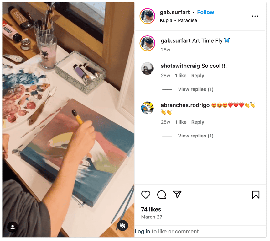 postingan instagram behind the scane gabrielle carre