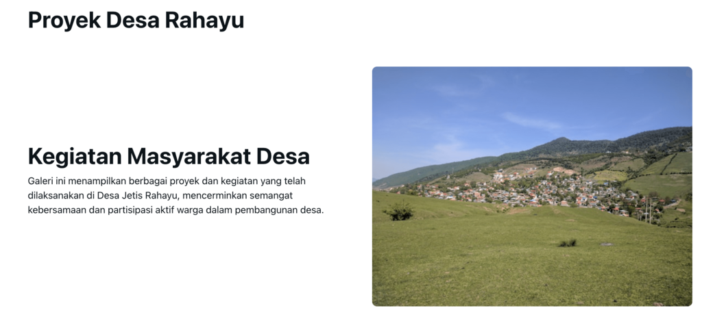 contoh informasi proyek desa yang bisa ditampilkan di media sosial