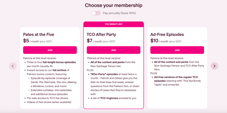 true crime obsessed di patreon