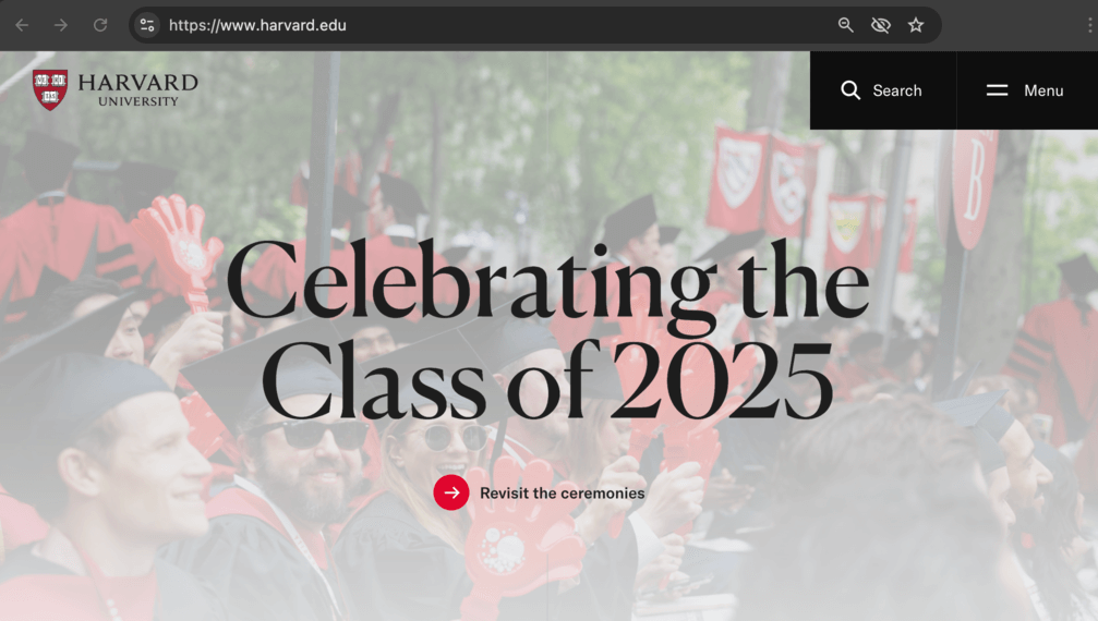 website harvard university yang menggunakan domain .edu untuk pendidikan