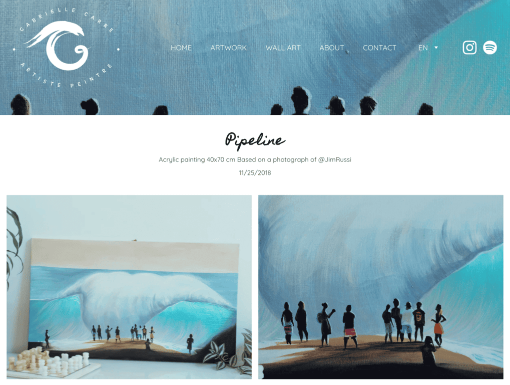 Halaman produk Gabrielle Carre