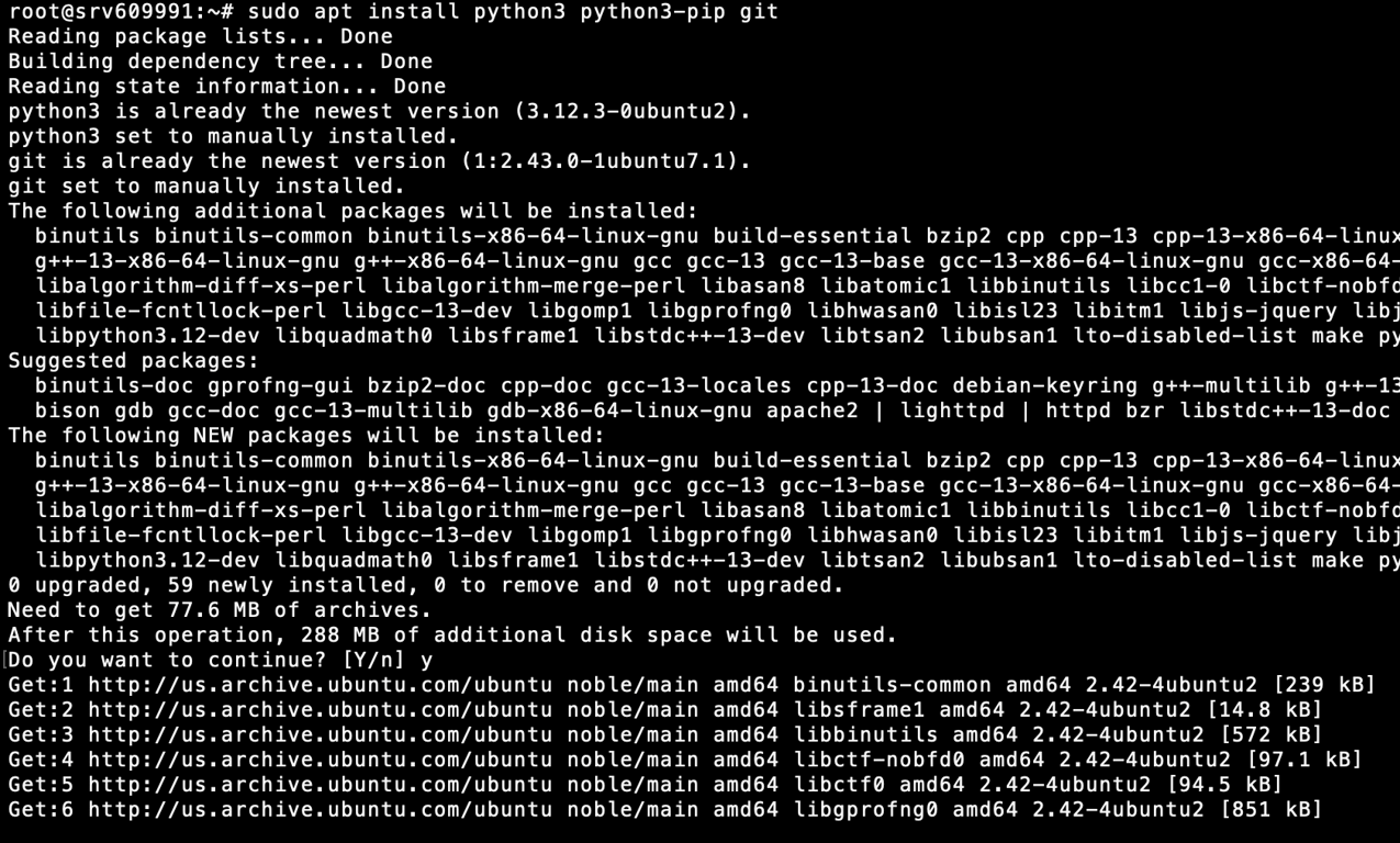 Sebelum menginstal Ollama, instal prasyarat yang diperlukan menggunakan perintah &ldquo;sudo&rdquo;