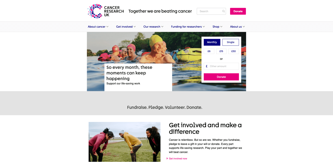 homepage Cancer Research UK