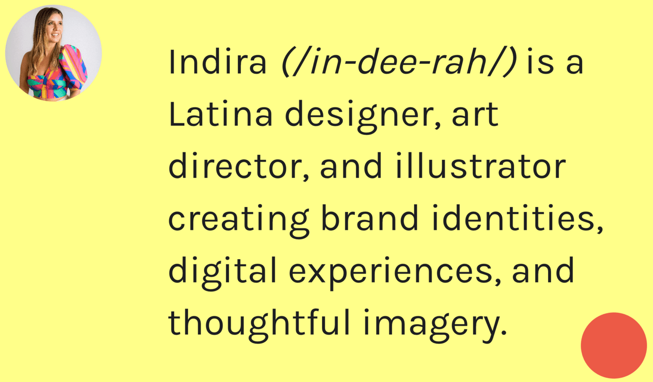 Homepage website Indira Prieto