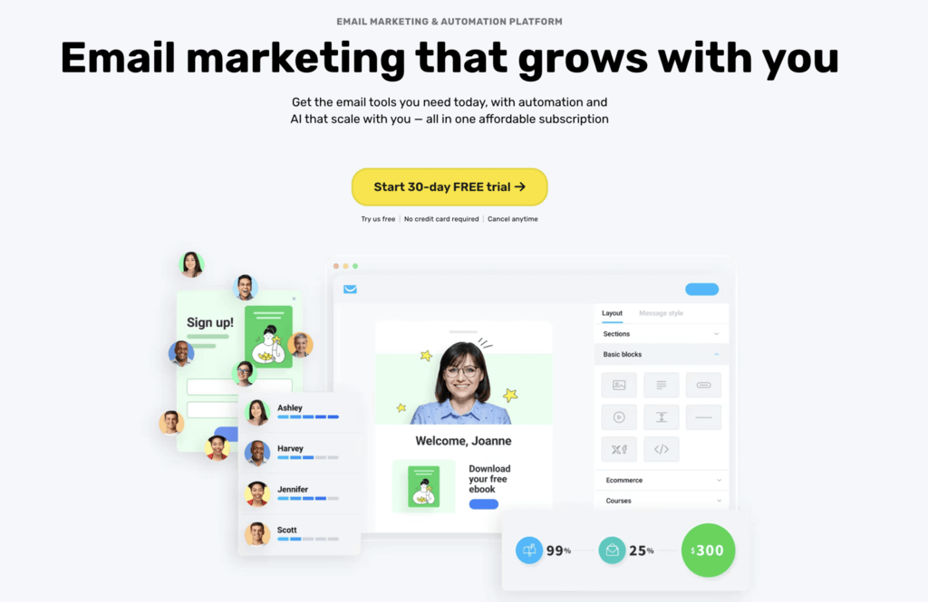 Homepage GetResponse