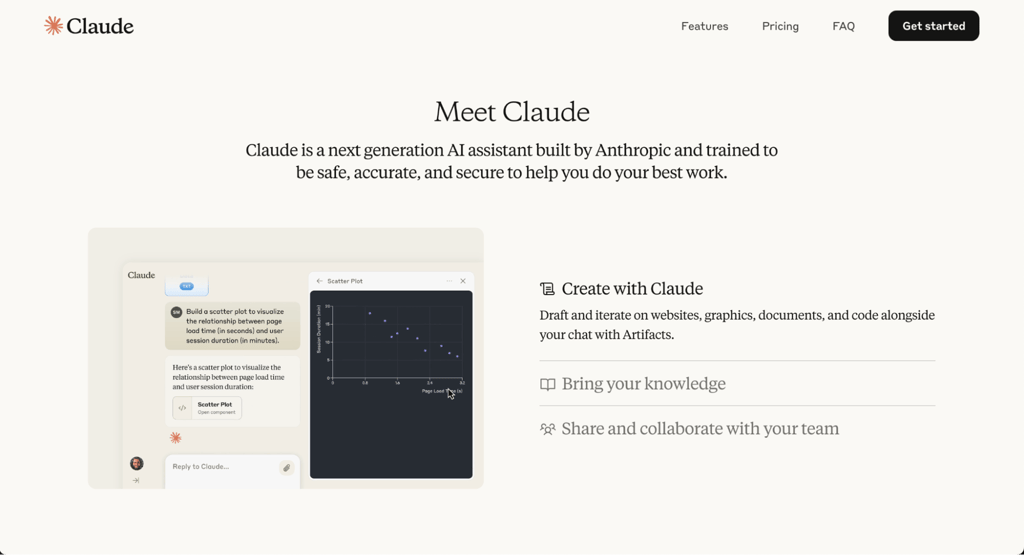 Homepage Calude